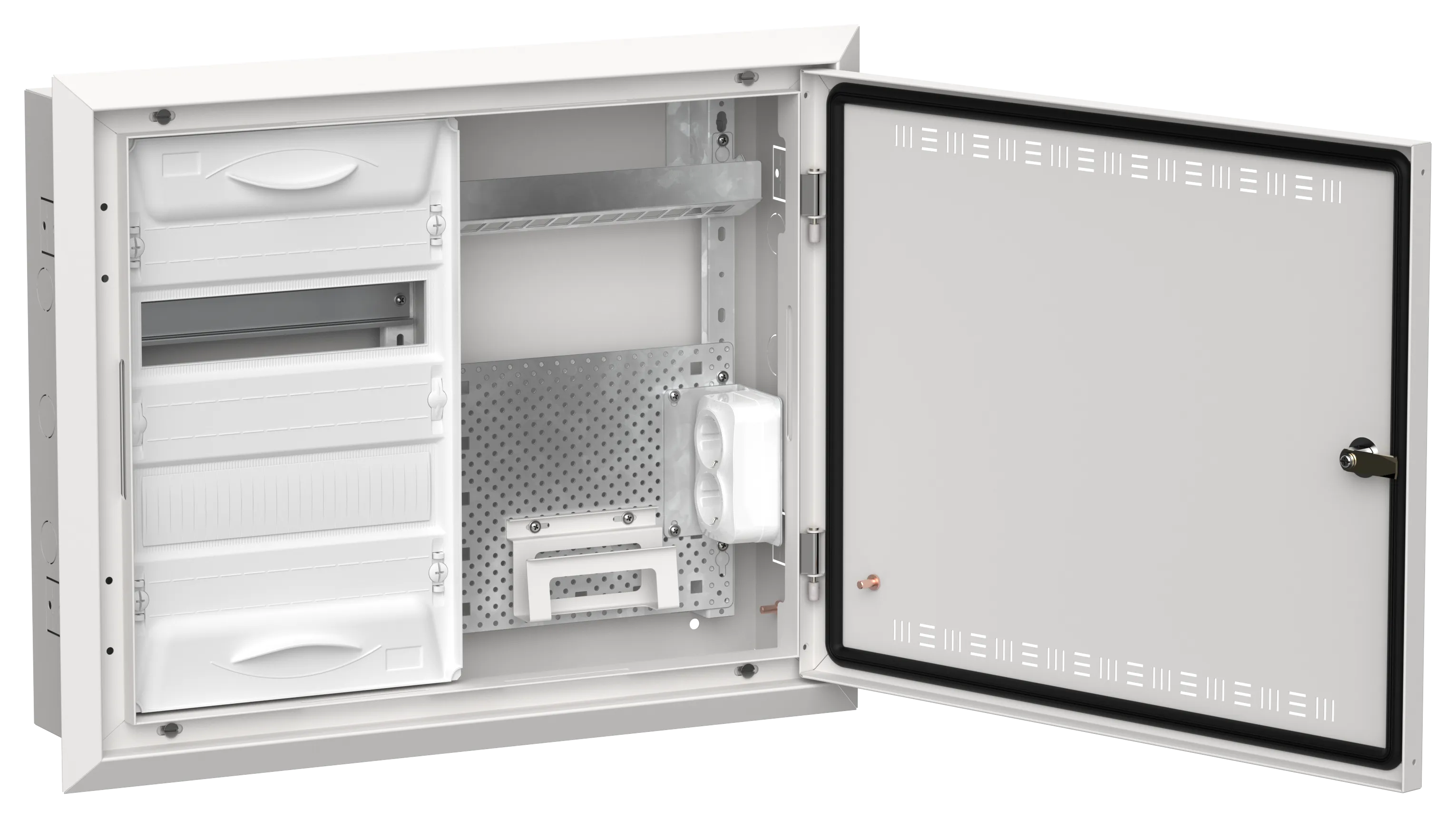 TITAN 5 Корпус комбинированный ЩРв-24 (2х24) 505х625х130мм IP30 белый IEK