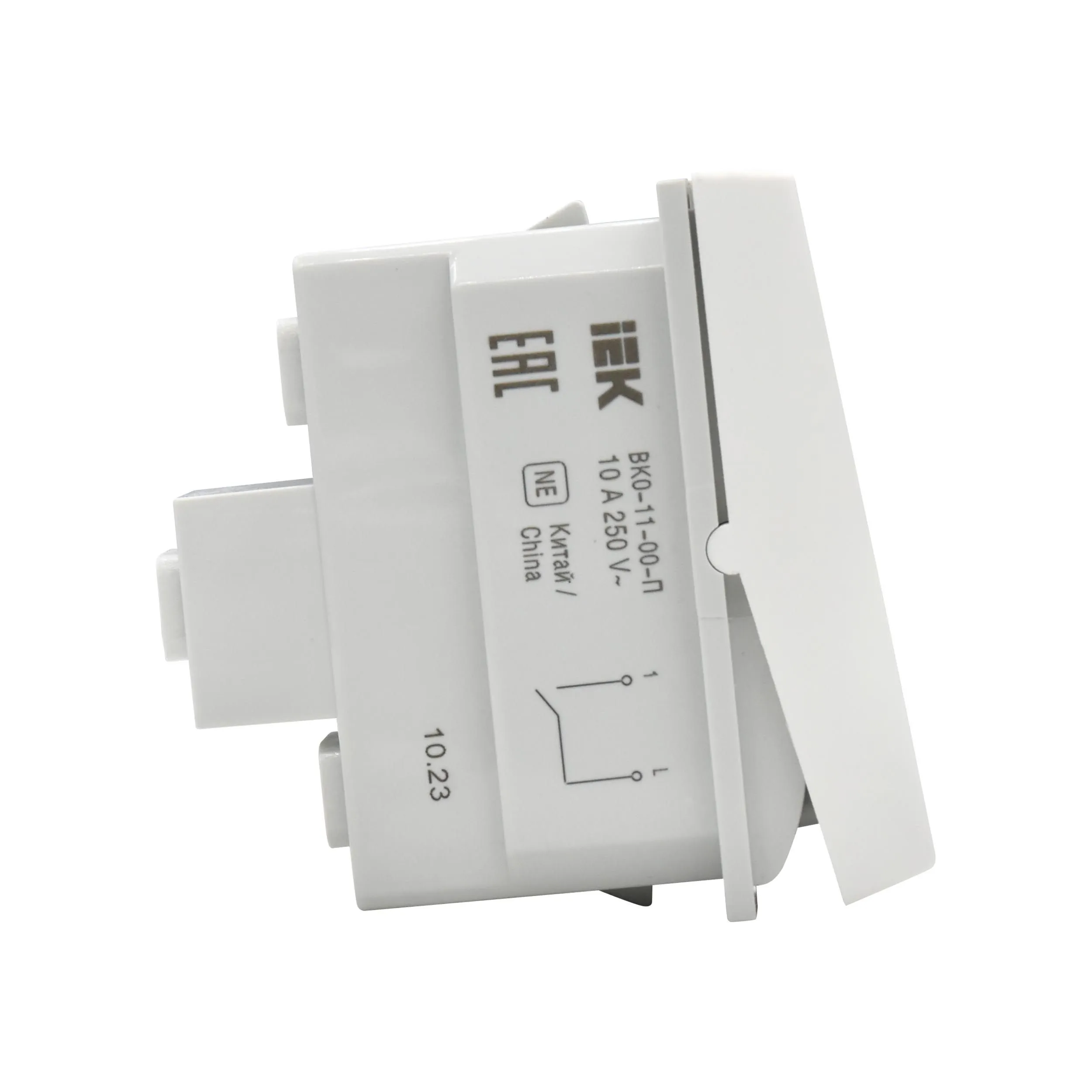 PRIMER ВК0-11-00-П Выключатель одноклавишный (1 модуль) белый IEK - Фото 2