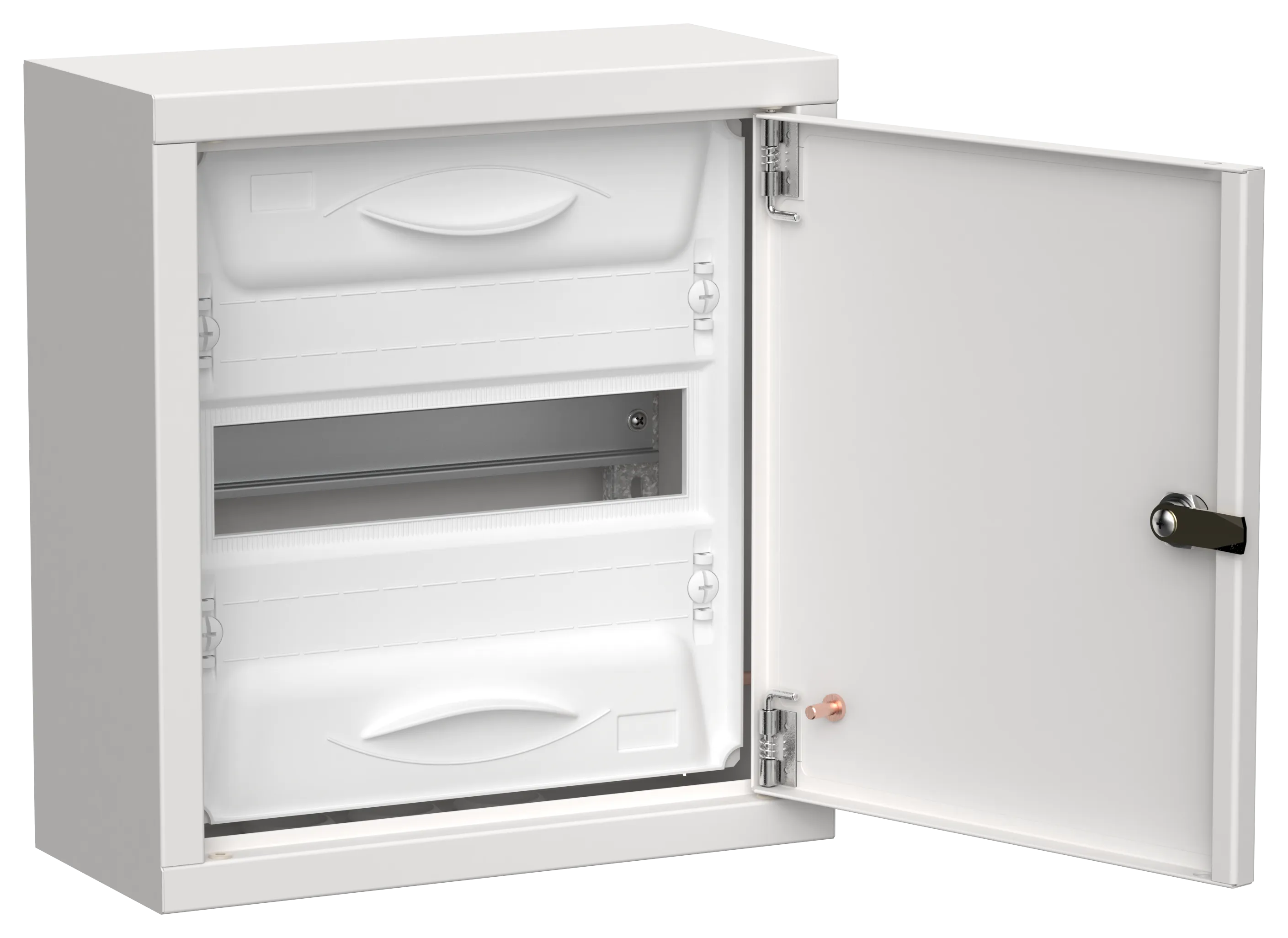 TITAN 5 Корпус металлический ЩРн-12 (1х12) 335х310х140мм IP31 белый (одна дверь) IEK