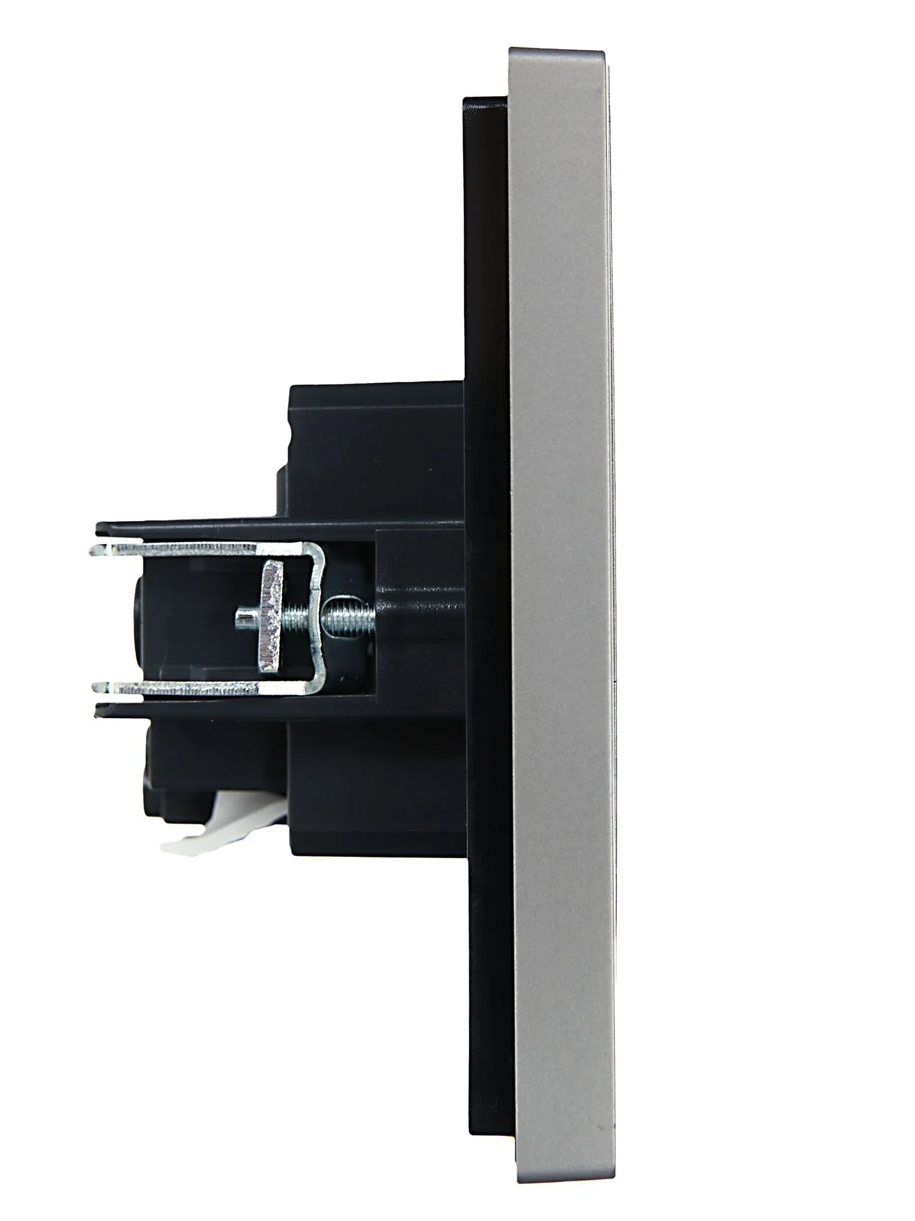 FORTE&PIANO Розетка 1-местная с заземлением без защитных шторок безвинтовое крепление 16А FP514 сталь IEK - Фото 3