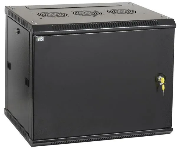 ITK Шкаф настенный LINEA W 9U 600х600мм дверь металл RAL 9005