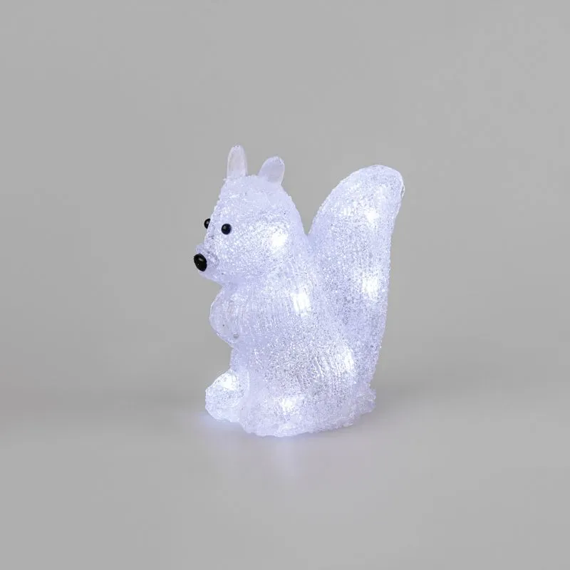 Акриловая светодиодная фигура Белка 17,5х12х18 см, 4,5 В, 3 батарейки AAA (не входят в комплект), 12 светодиодов NEON-NIGHT