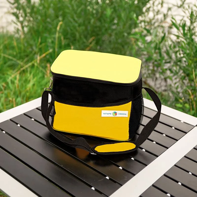 Сумка-холодильник (термосумка) 10л, 2 слоя утепления, с карманами ЧЕТЫРЕ СЕЗОНА - Фото 2