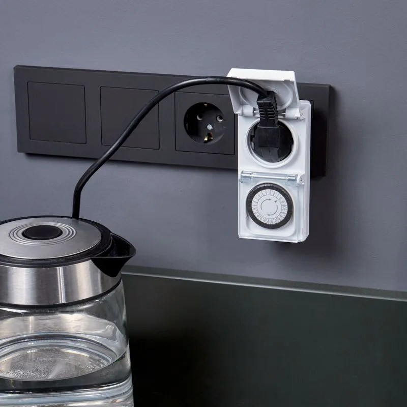 Розетка с механическим таймером суточный 30мин/24ч 48 ON/OFF в защитном корпусе IP 44 REXANT RX - 23 - Фото 4