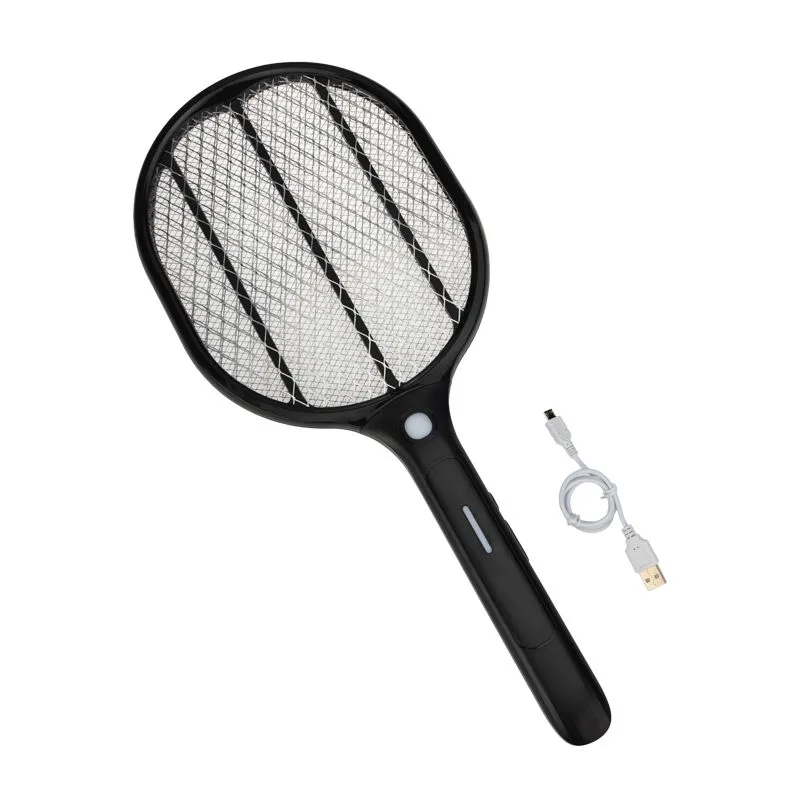 Мухобойка электрическая RX-460 Black, с фонариком и аккумулятором REXANT - Фото 2