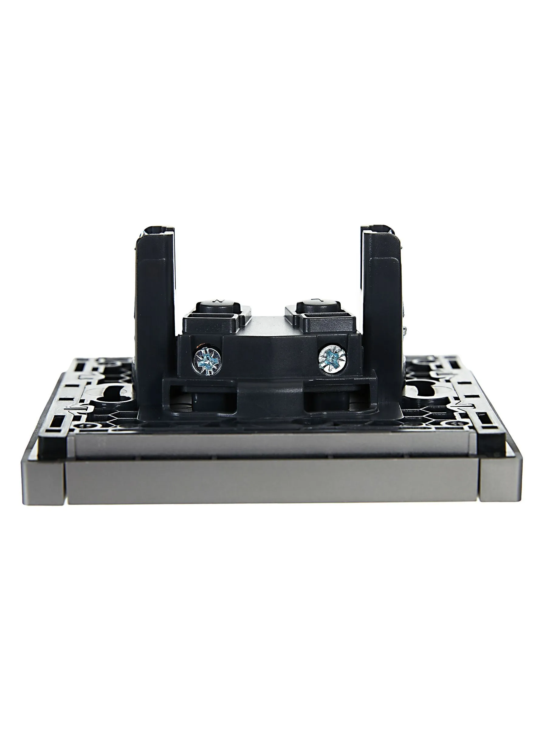 FORTE&PIANO Розетка 1-местная без заземления без защитных шторок винтовое крепление 10А FP518 сталь IEK - Фото 3