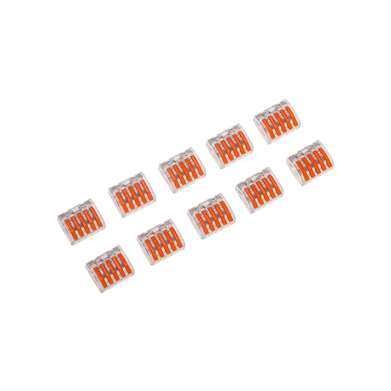 Универсальная клемма СМК 222-415, 5-проводная прозрачная 0,08-2,5/4 мм² (блистер 10 шт/уп) REXANT - Фото 5