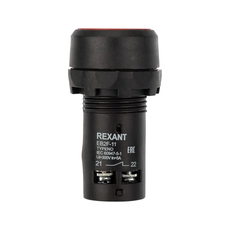 Кнопка EB22 возвратная красная NO+NC 300 В - Фото 3