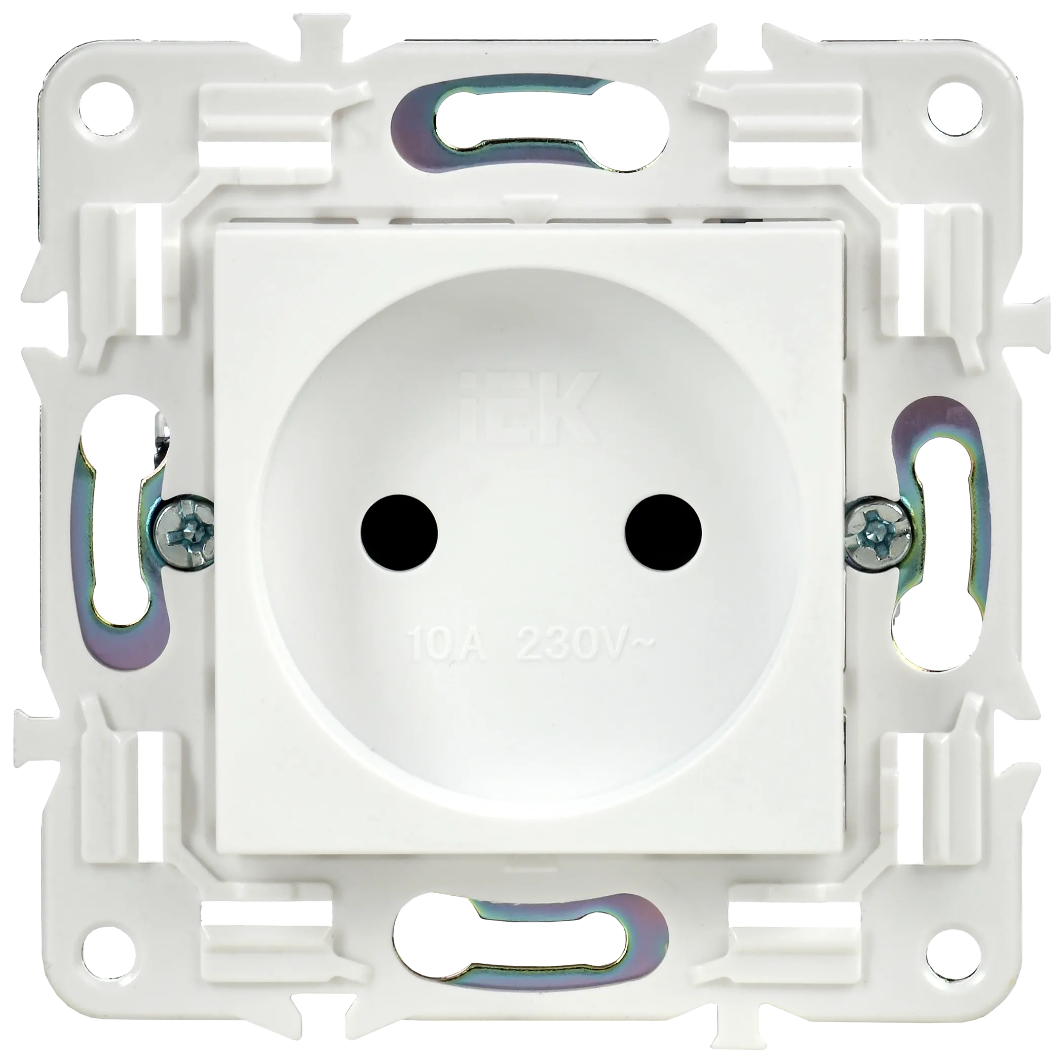 SKANDY Розетка без заземления с защитными шторками 10А SK-R01W арктический белый IEK - Фото 7