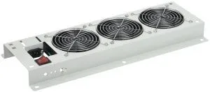 ITK Панель вентиляторная с выключателем 3 вентилятора без кабеля питания серая FM35-31M