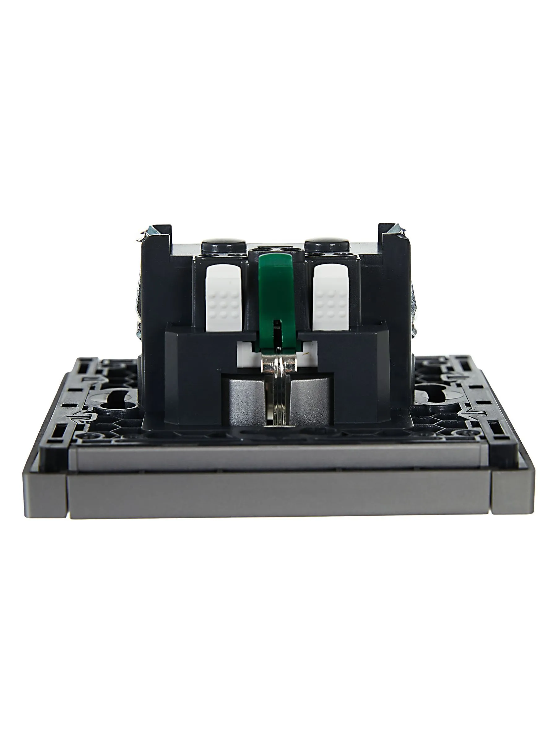 FORTE&PIANO Розетка 1-местная с заземлением без защитных шторок безвинтовое крепление 16А FP514 сталь IEK - Фото 5