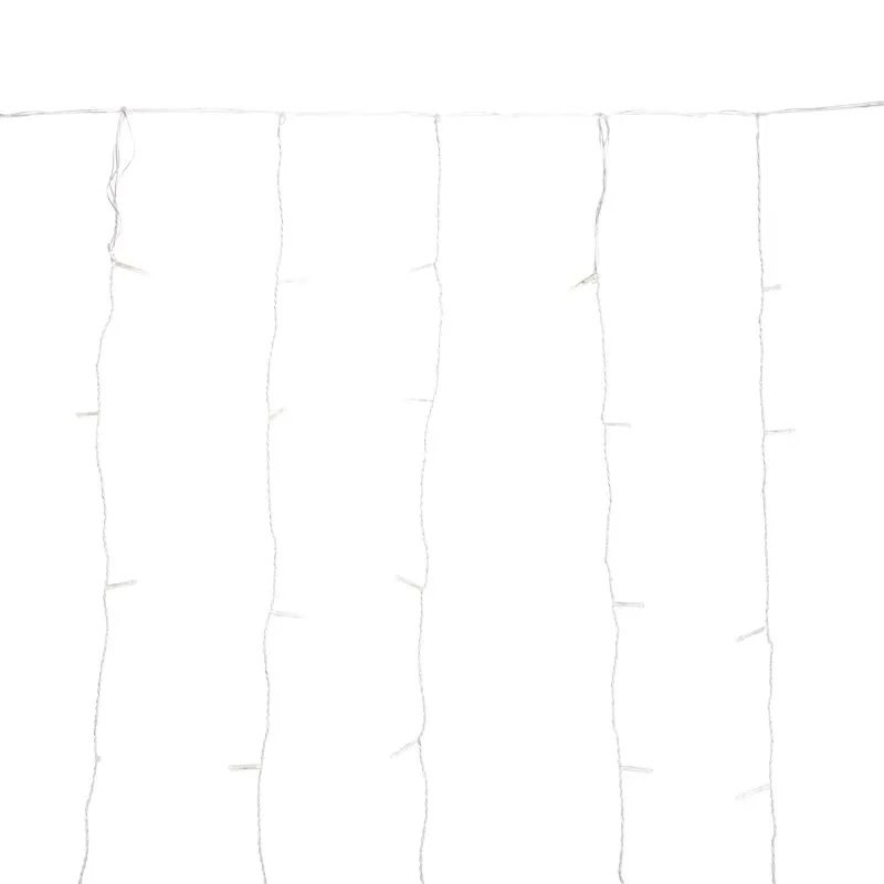 Гирлянда Дождь светодиодный 2х3м, эффект мерцания, прозрачный провод, IP44, 230В, диоды ТЕПЛЫЕ БЕЛЫЕ, 300LED NEON-NIGHT - Фото 2