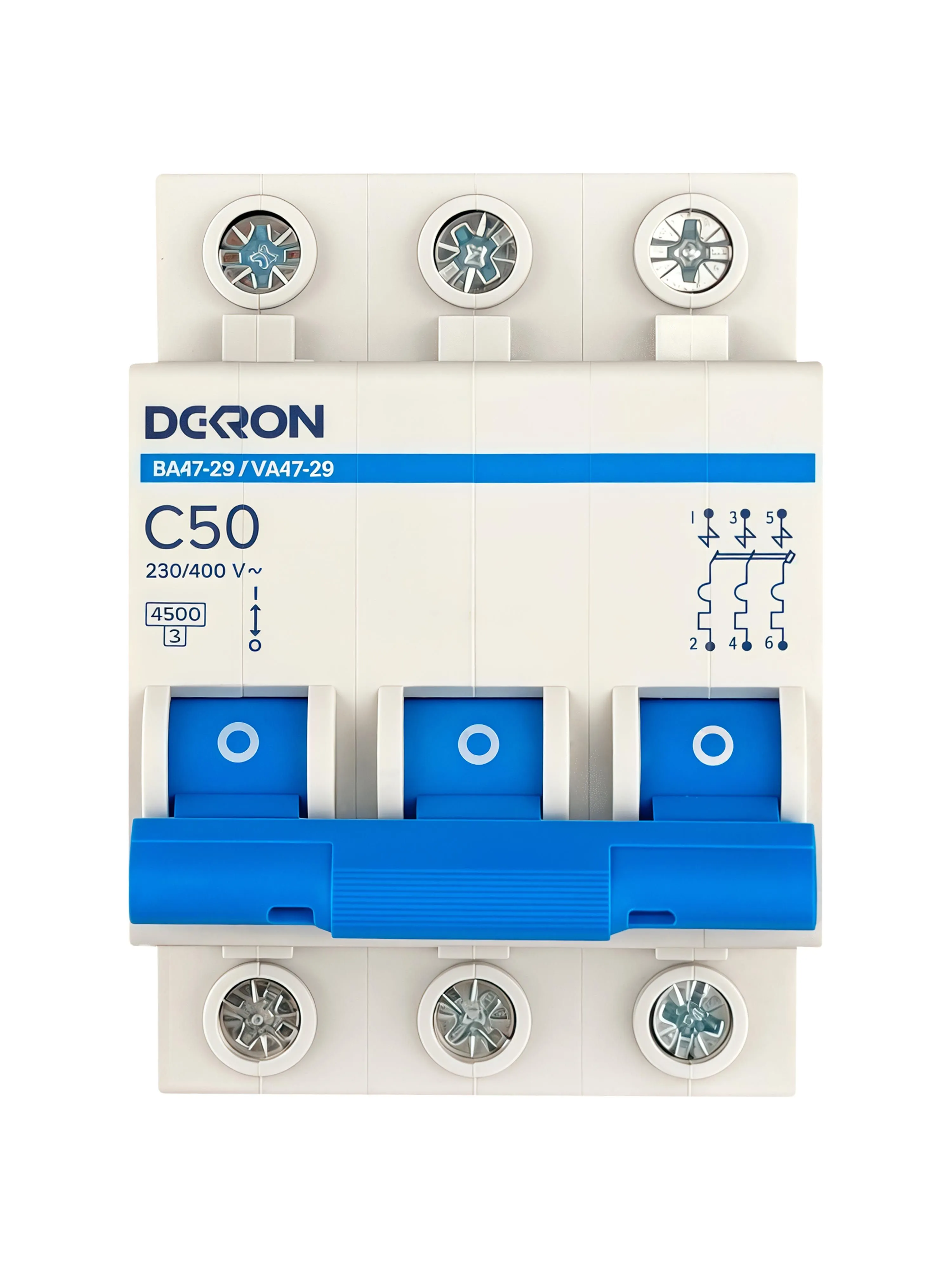 Автоматический выключатель ВА47-29 3P С50A 4,5кА