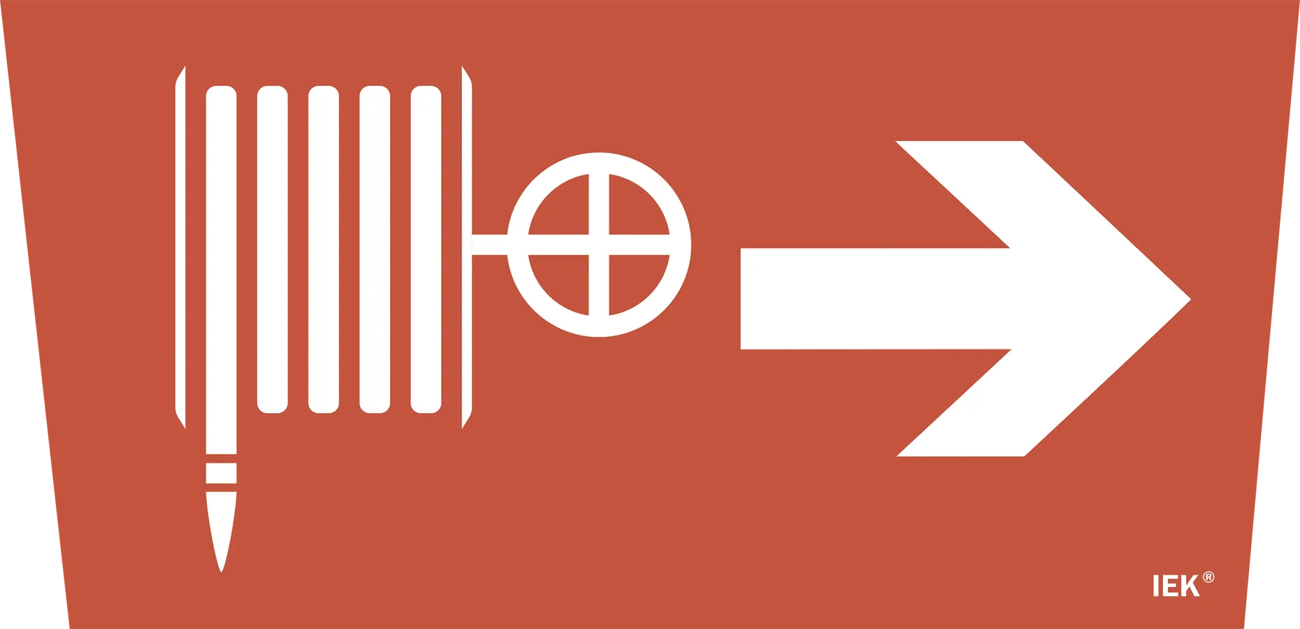 Этикетка самоклеящаяся 310х280мм "Пожарный кран/стрелка направо" IEK LPC10-1-31-28-PKNAPR