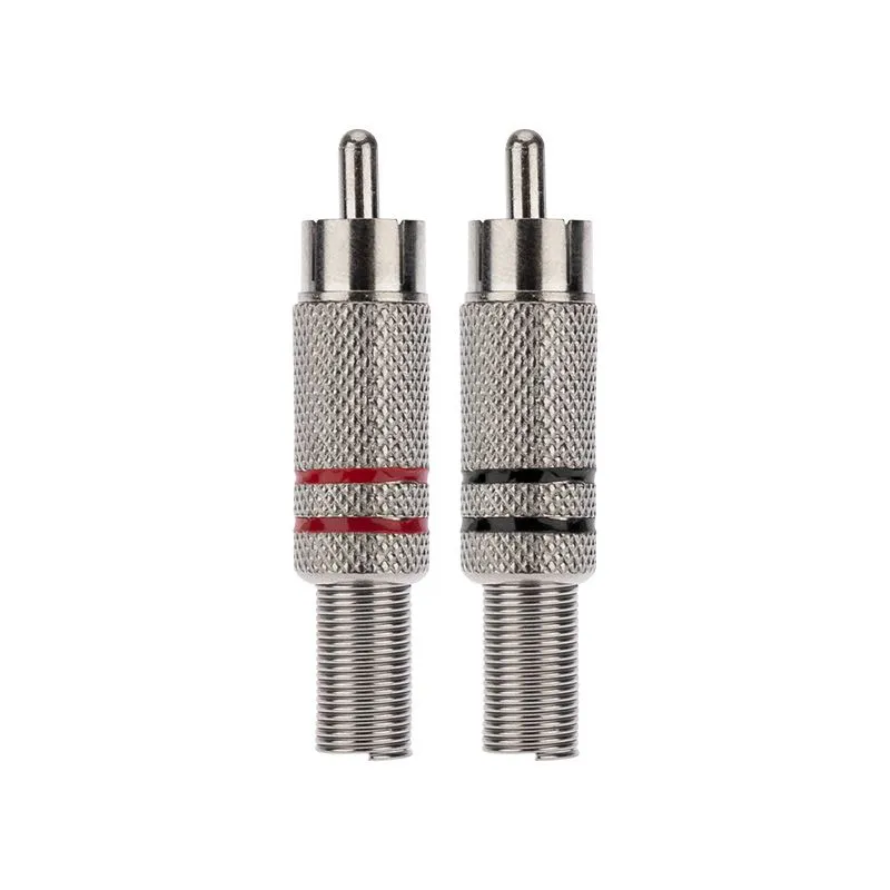 Разъем штекер RCA металл пайка черный/красный PROconnect - Фото 3