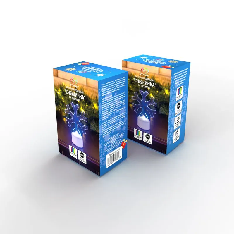 Фигура светодиодная на подставке Снежинка, RGB - Фото 3