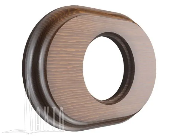 Рамка 1-мест, дерев, скрыт,уст,, овал, темный дуб Лахта "СенатЪ"