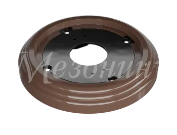 Рамка одноместная пластиковая, D 92x14 мм, цвет - какао, серия УСАДЬБА, ТМ МЕЗОНИНЪ