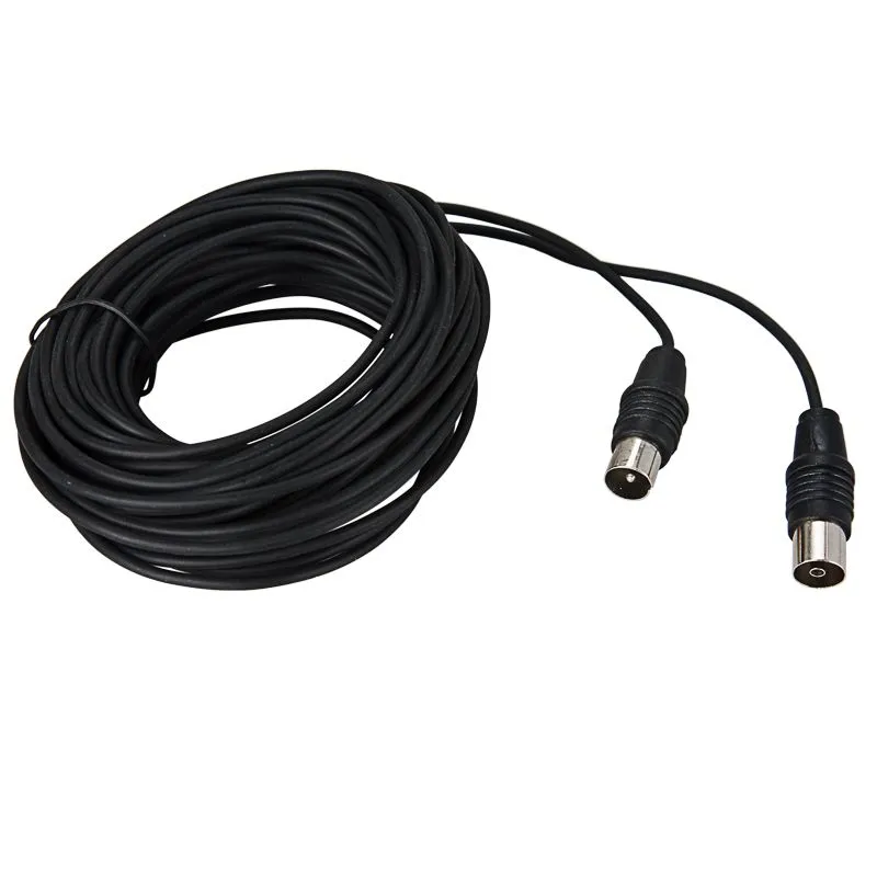 ВЧ-кабель, ТВ-гнездо - ТВ-штекер, 5м, черный REXANT - Фото 3