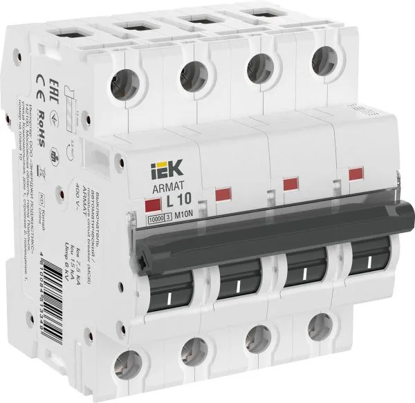 ARMAT Автоматический выключатель M10N 4P L 10А IEK AR-M10N-4-L010
