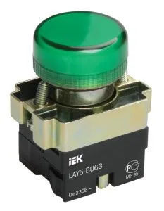Индикатор LAY5-BU63 d=22мм зеленый IEK BLS50-BU-K06