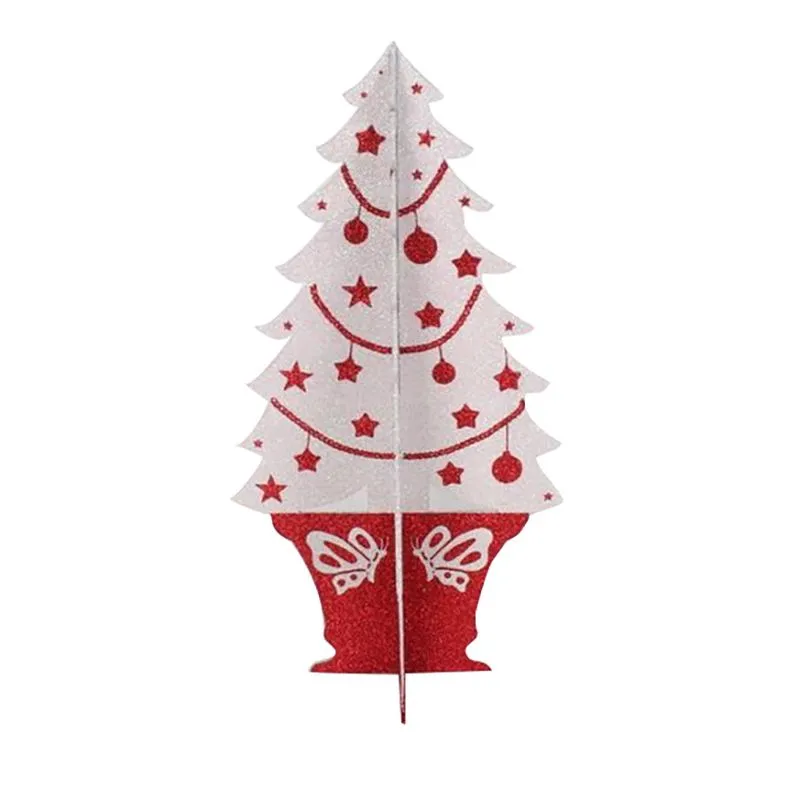 Фигура Елочка складная 3D, 56*30 см, цвет красный/белый 502-392