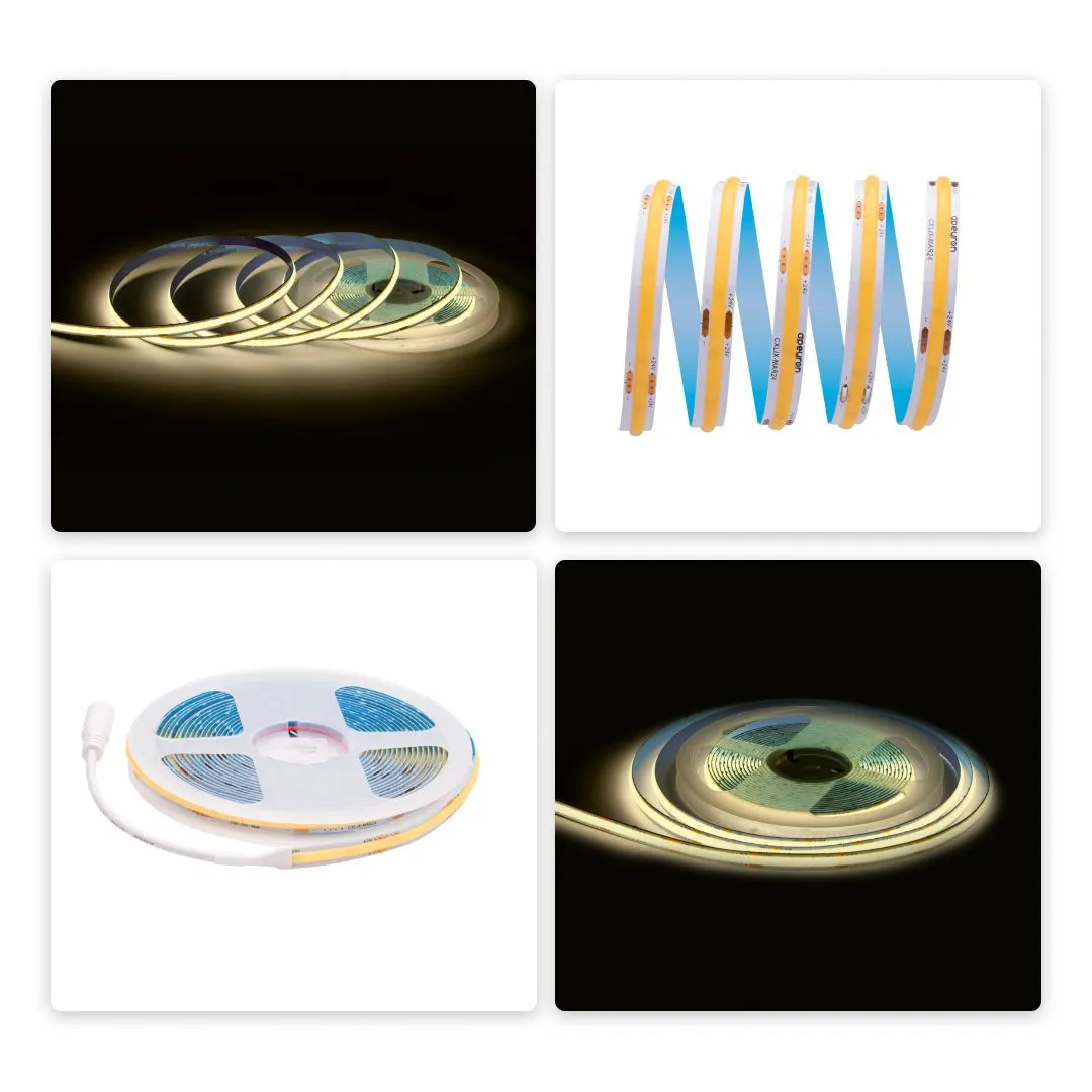 00-393 Светодиодная лента 24В, 10Вт/м, COB, 312д/м, IP20, 900лм/м, ширина подложки 8мм, 5м, CRI 90+, т/б, 3000К. - Фото 8