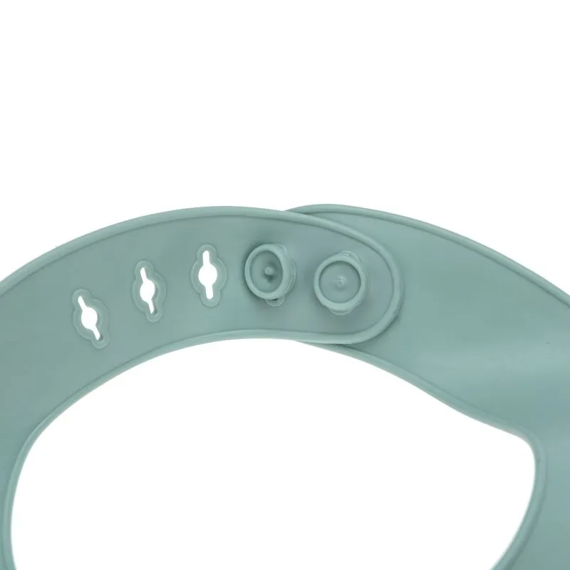 Фартук нагрудный для кормления с жестким карманом, зеленый с розовым HALSA - Фото 4