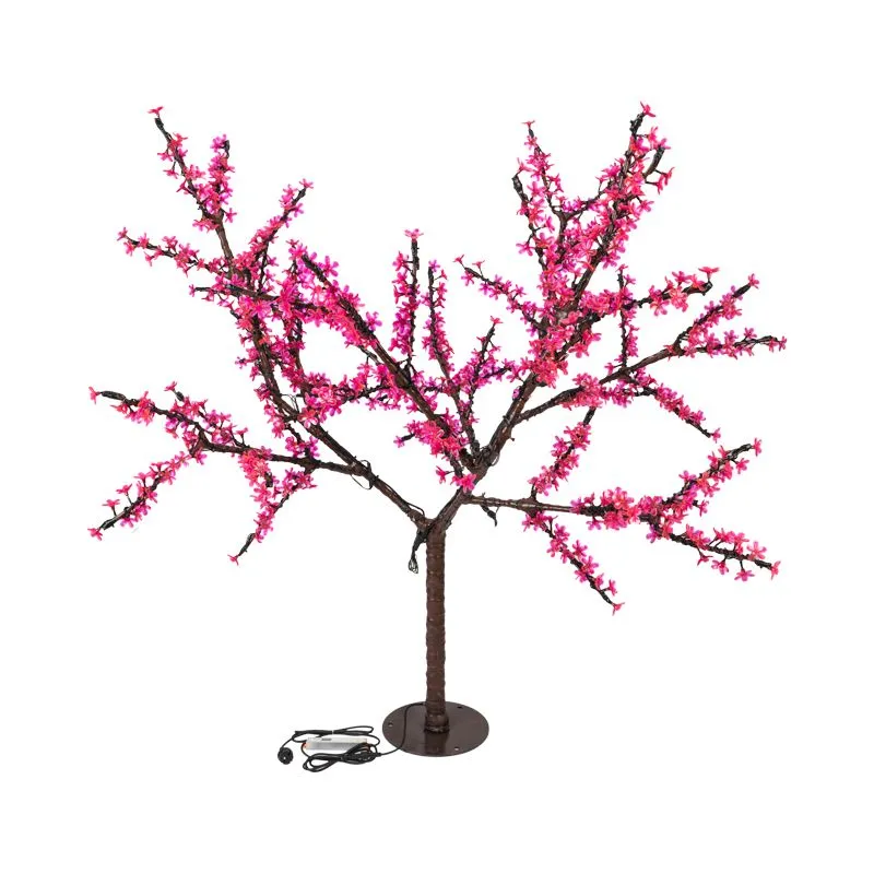 Светодиодное дерево Сакура, высота 1,5м, диаметр кроны 1,8м, розовые светодиоды, IP65, понижающий трансформатор в комплекте NEON-NIGHT - Фото 2