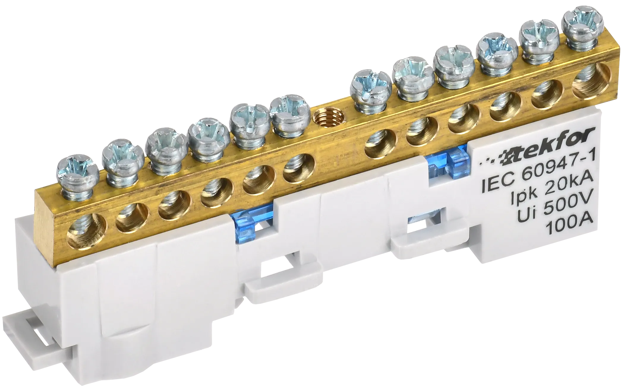 TEKFOR Шина N "ноль" неизолированная на универсальном держателе 6х9-12-С IEK