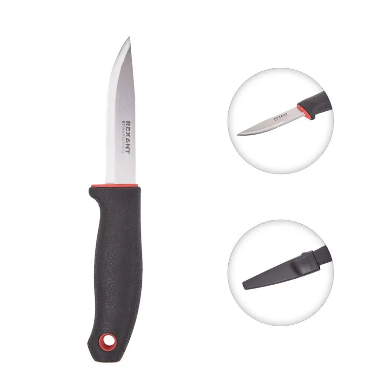 Нож строительный нержавеющая сталь лезвие 95мм REXANT - Фото 3