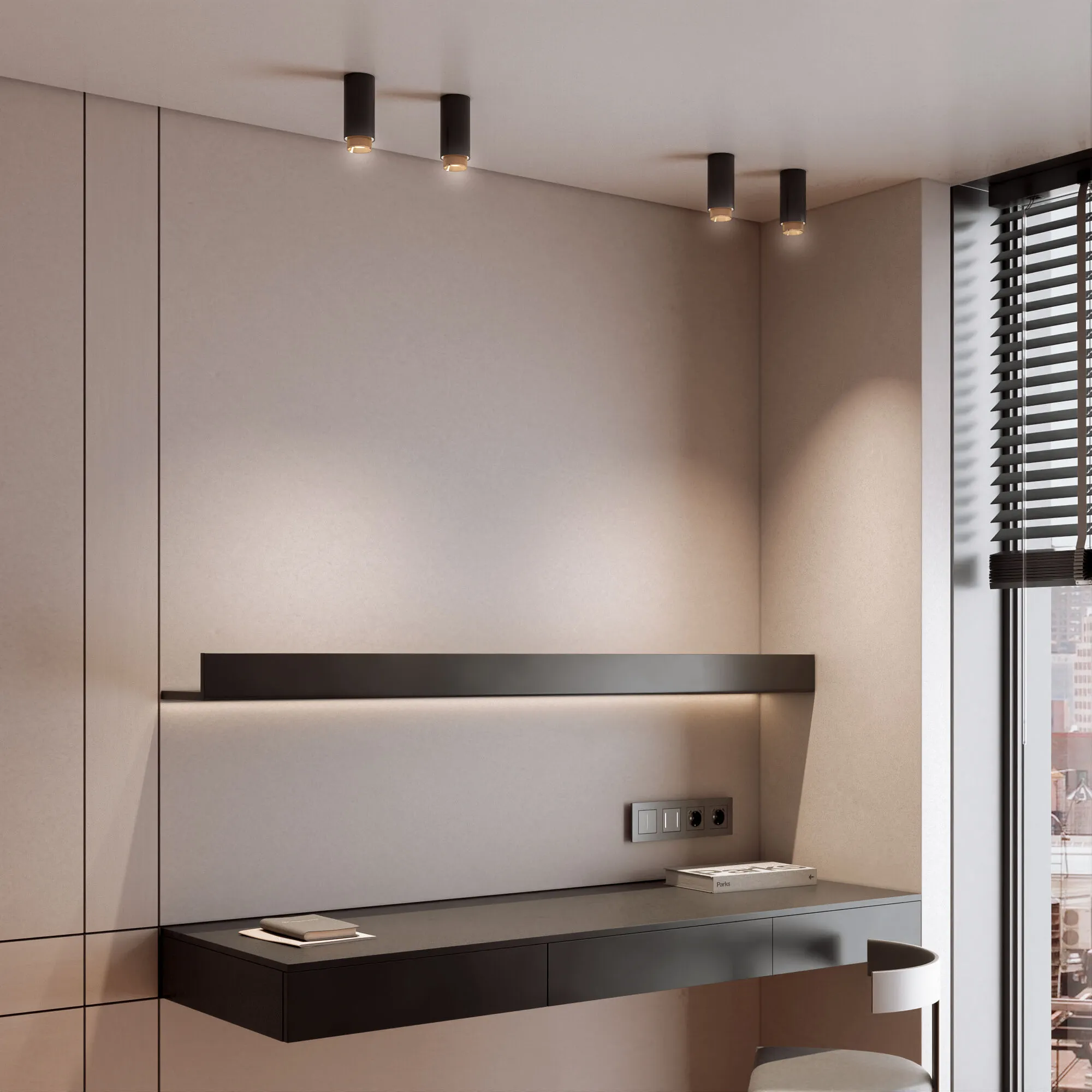 Светильник накладной Nubis GU10 чёрный/золото Elektrostandard - Фото 3