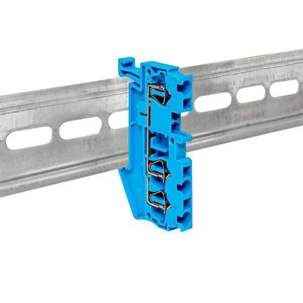 Колодка клеммная пружинная ST-2.5 28А 3 вывода синяя EKF - Фото 3