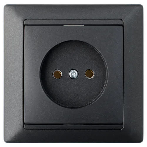 Розетка штепсельная для скрытой установки РС16-305 графит