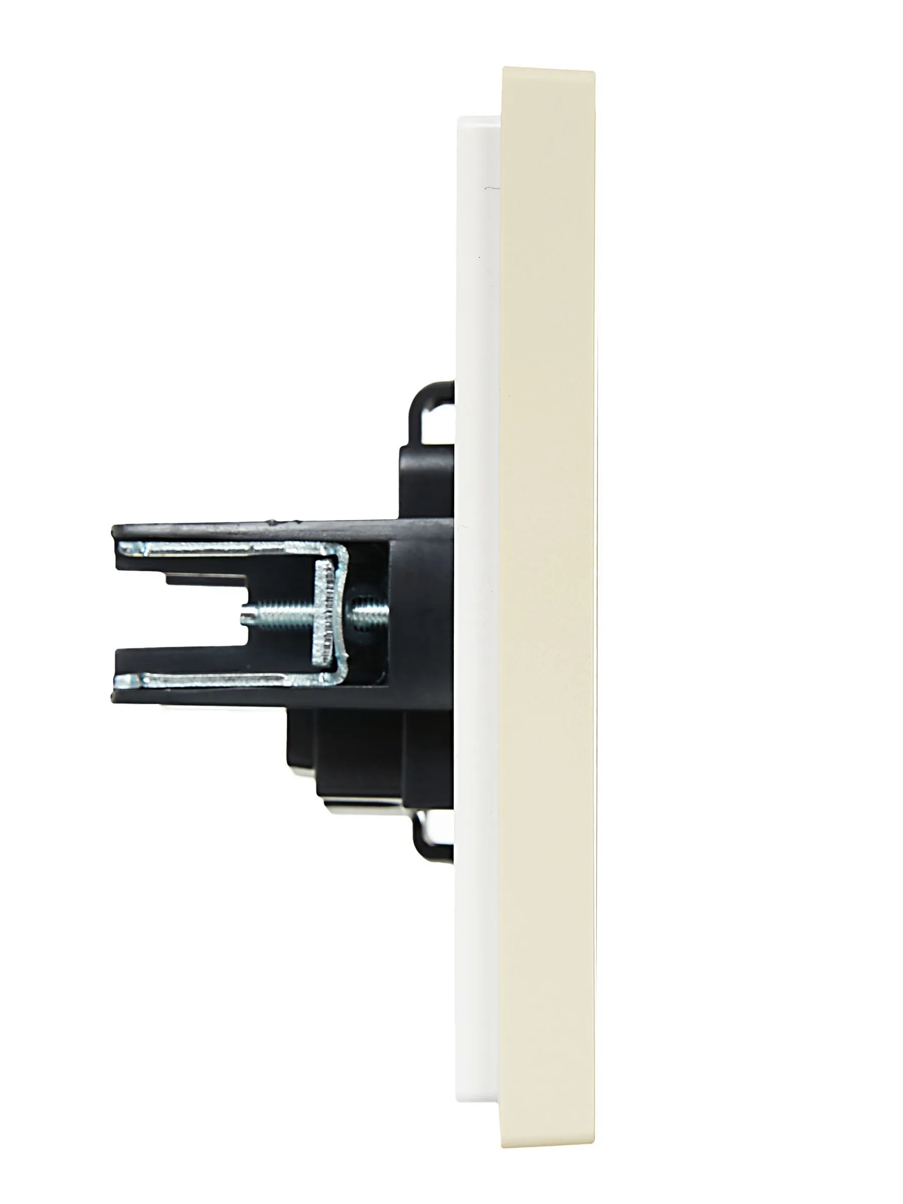 FORTE&PIANO Розетка 1-местная без заземления с защитными шторками винтовое крепление 10А FP417 ваниль IEK - Фото 4