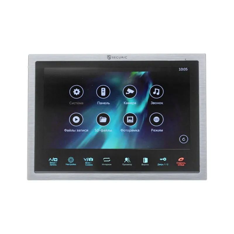 Цветной монитор видеодомофона 10,1" формата AHD(1080P), с сенсорным управлением, детектором движения, функцией фото- и видеозаписи (модель AC-439) - Фото 3