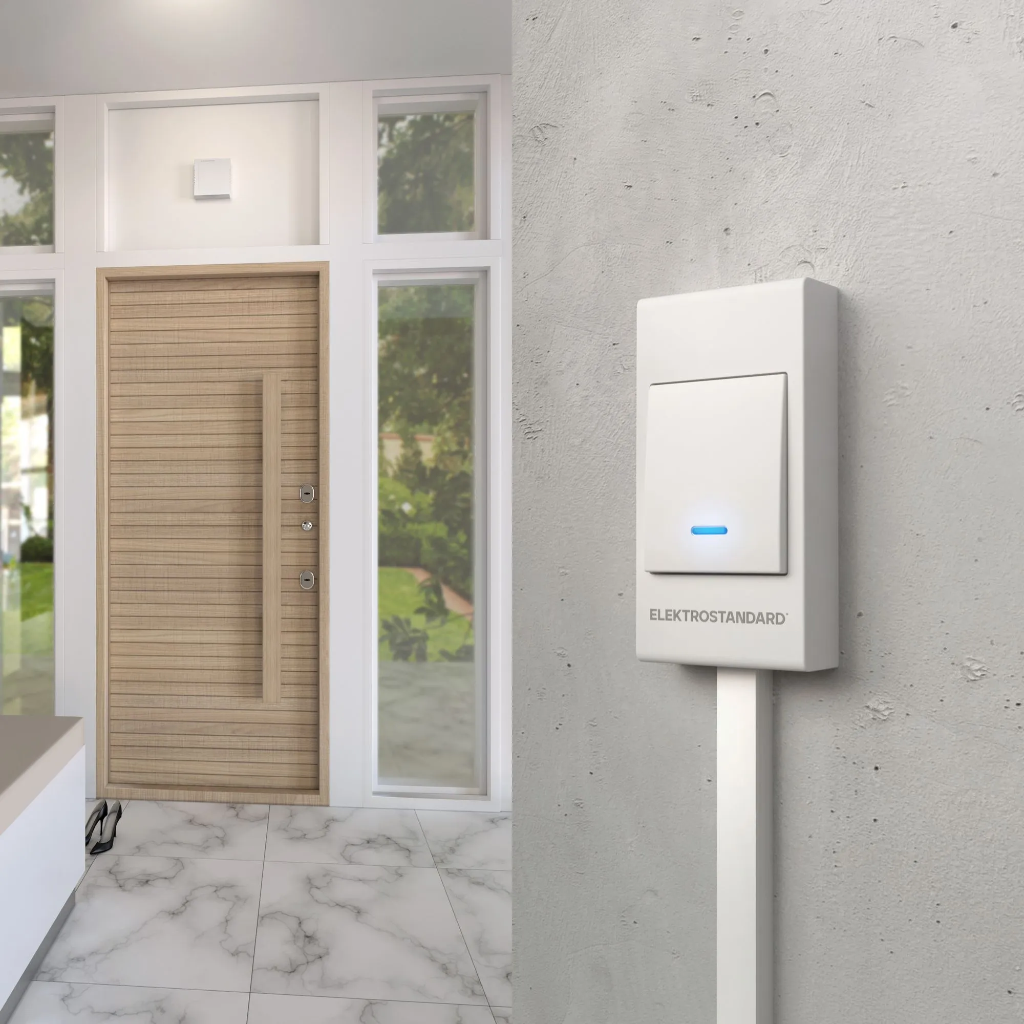 Звонок электромеханический 1M IP44 DBQ26M WM белый Elektrostandard - Фото 2