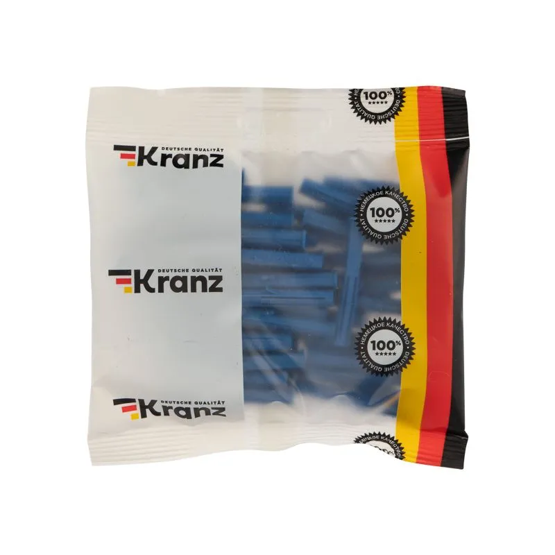 Дюбель распорный 6х50мм, синий, полипропилен, пакет (50 шт/уп) KRANZ - Фото 2