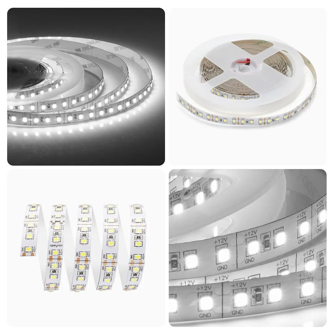 Светодиодная лента 12В, СТ, 14,4Вт/м, smd2835, 120д/м, IP20, 1400Лм/м, ширина подложки 10мм, 5м, х/б - Фото 8