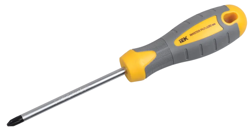 Отвертка крестовая MASTER Ph0х75мм IEK