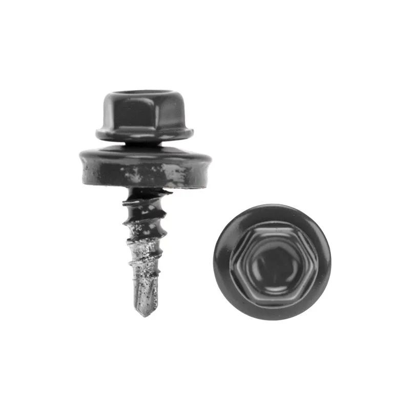 Саморез кровельный 4,8х19мм, окрашенный RAL 7024, короб (250 шт/уп) KRANZ - Фото 2