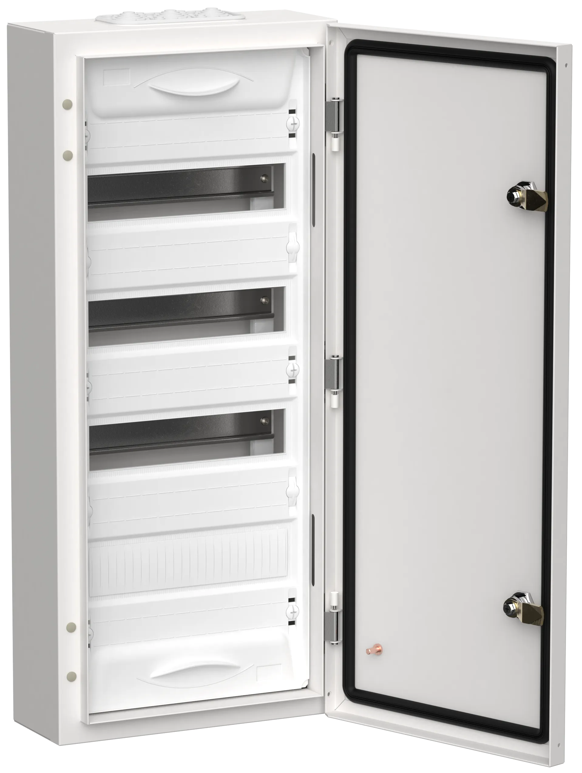 TITAN 5 Корпус металлический ЩРн-48 (1х48) 710х310х140мм IP54 белый (одна дверь) IEK