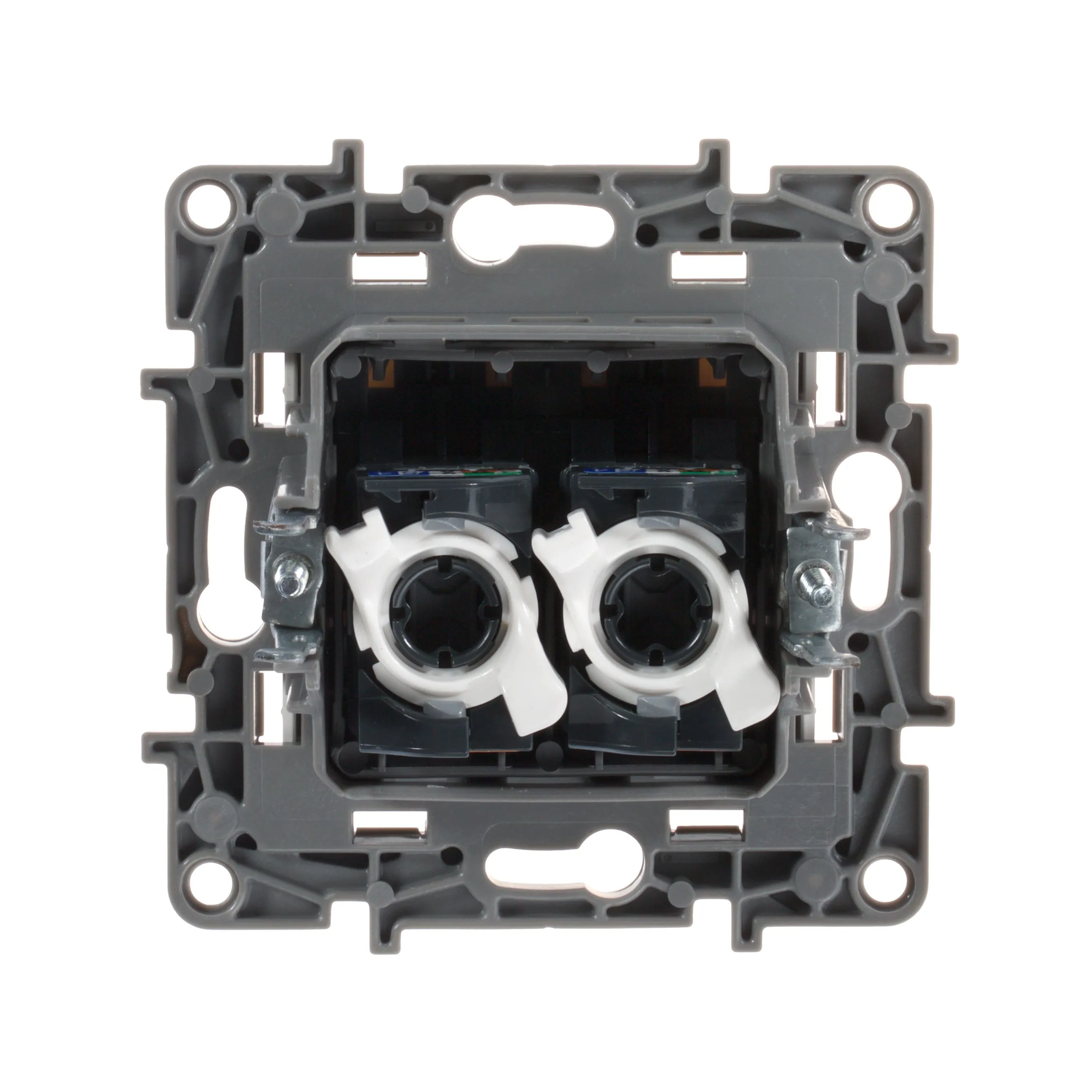 ETIKA Розетка компьютерная двойная RJ45 категория 5Е UTP белый - Фото 4