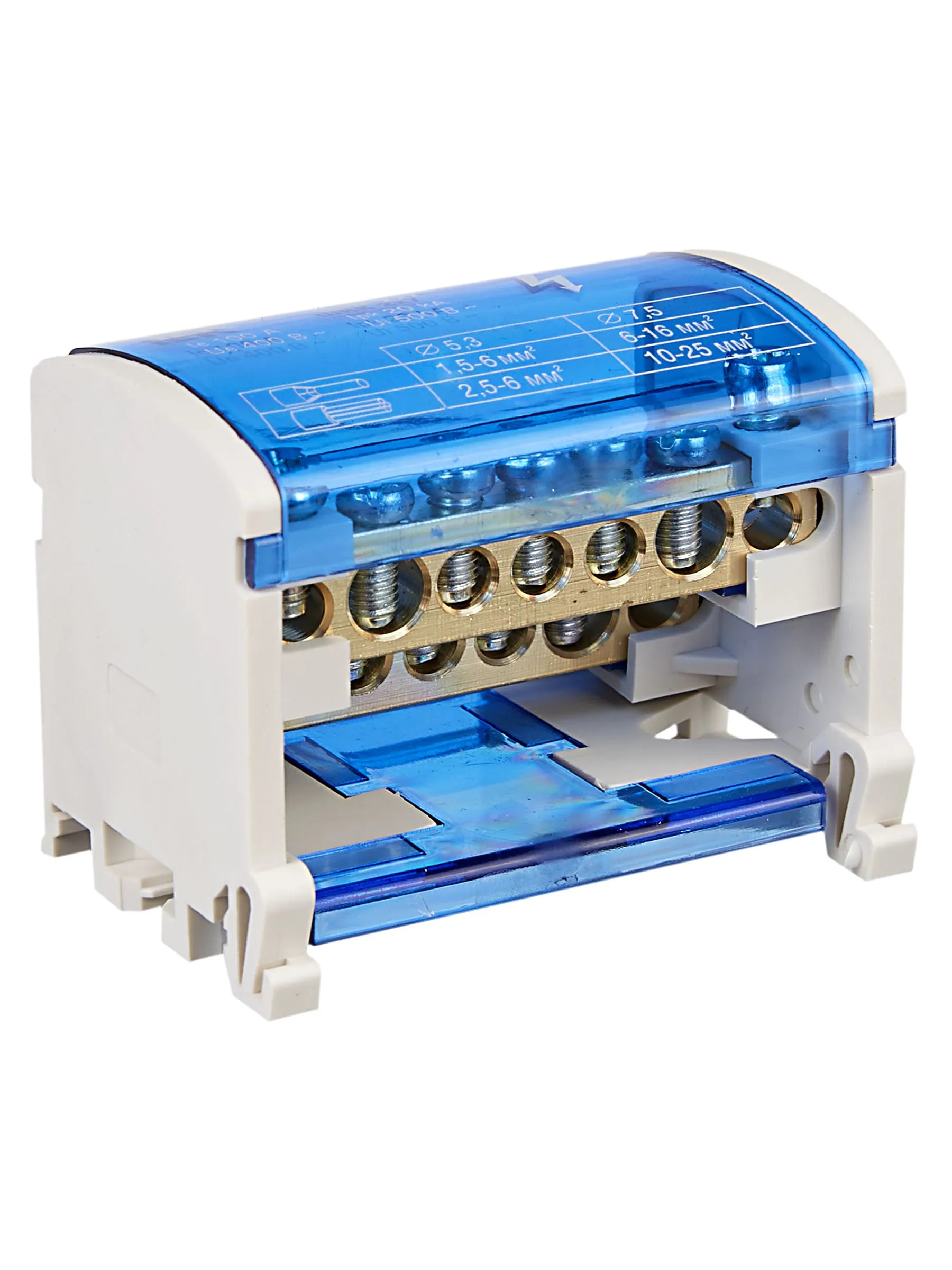 Шины на DIN-рейку в корпусе (кросс-модуль) ШНК 2х7 L+PEN IEK - Фото 7