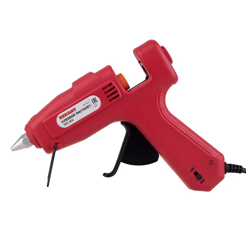 Пистолет клеевой, 60Вт, Ø11мм, с кнопкой, блистер REXANT - Фото 4