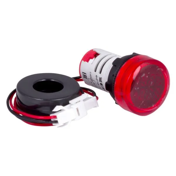 Индикатор значения тока и напряжения красный ED16-22AVD 100А EKF в комплекте с трансформатором тока