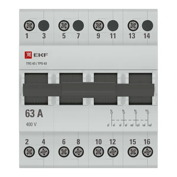 Трехпоз. перекл. 4P 63А PROXIMA EKF