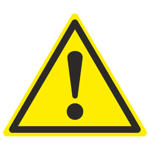 Знак наклейка W09 "Внимание. Опасность (прочие опасности)" (200x200x150) EKF