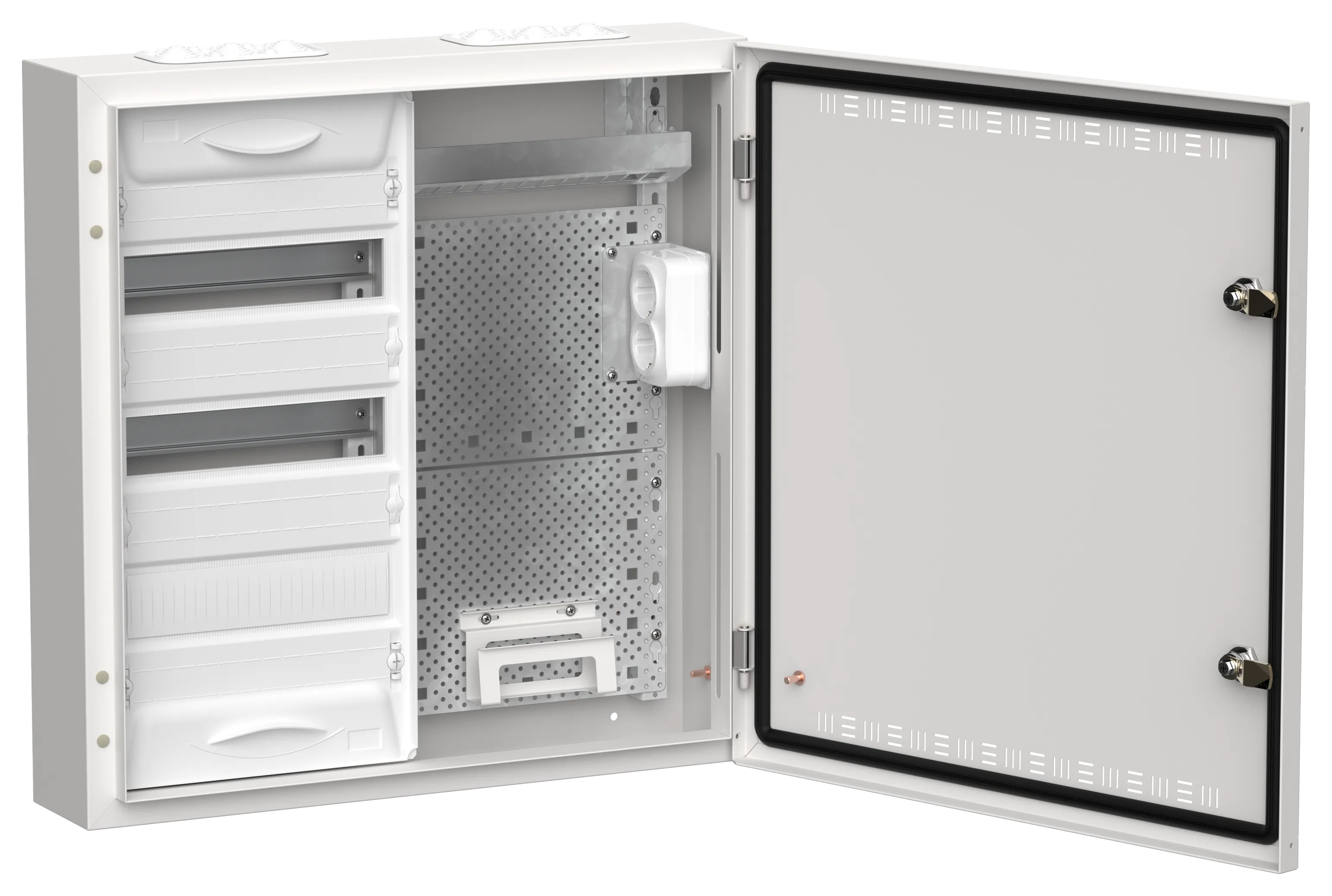 TITAN 5 Корпус комбинированный ЩРн-36 (2х36) 585х570х140мм IP30 белый IEK