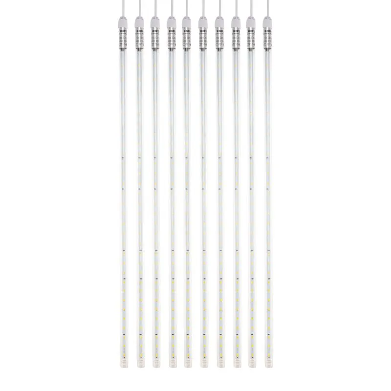 Гирлянда Тающие сосульки комплект 10 шт. х 50см, шаг 100см, 600 LED ТЕПЛЫЙ БЕЛЫЙ, белый каучук, IP67, 24В, соединяется NEON-NIGHT - Фото 3